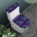 Trippy Dragonfly Pattern Print Toilet Lid And Tank Cover Set
