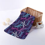 Trippy Dragonfly Pattern Print Towel