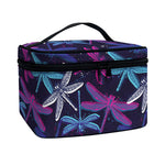 Trippy Dragonfly Pattern Print Travel Makeup Bag