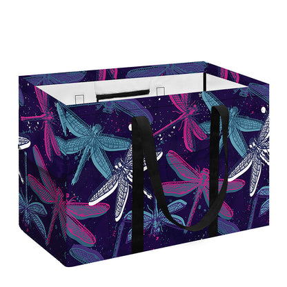 Trippy Dragonfly Pattern Print Utility Tote Bag