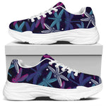 Trippy Dragonfly Pattern Print White Chunky Shoes