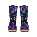 Trippy Dragonfly Pattern Print Winter Boots