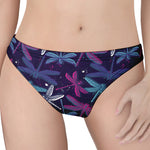 Trippy Dragonfly Pattern Print Women's Thong