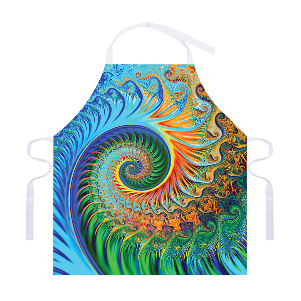 Trippy Fractal Print Adjustable Apron