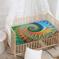 Trippy Fractal Print Baby Crib Sheet