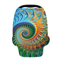 Trippy Fractal Print Baby Seat Cover