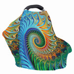 Trippy Fractal Print Baby Seat Cover