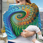 Trippy Fractal Print Baby Seat Cover