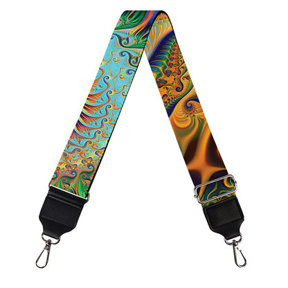 Trippy Fractal Print Bag Strap