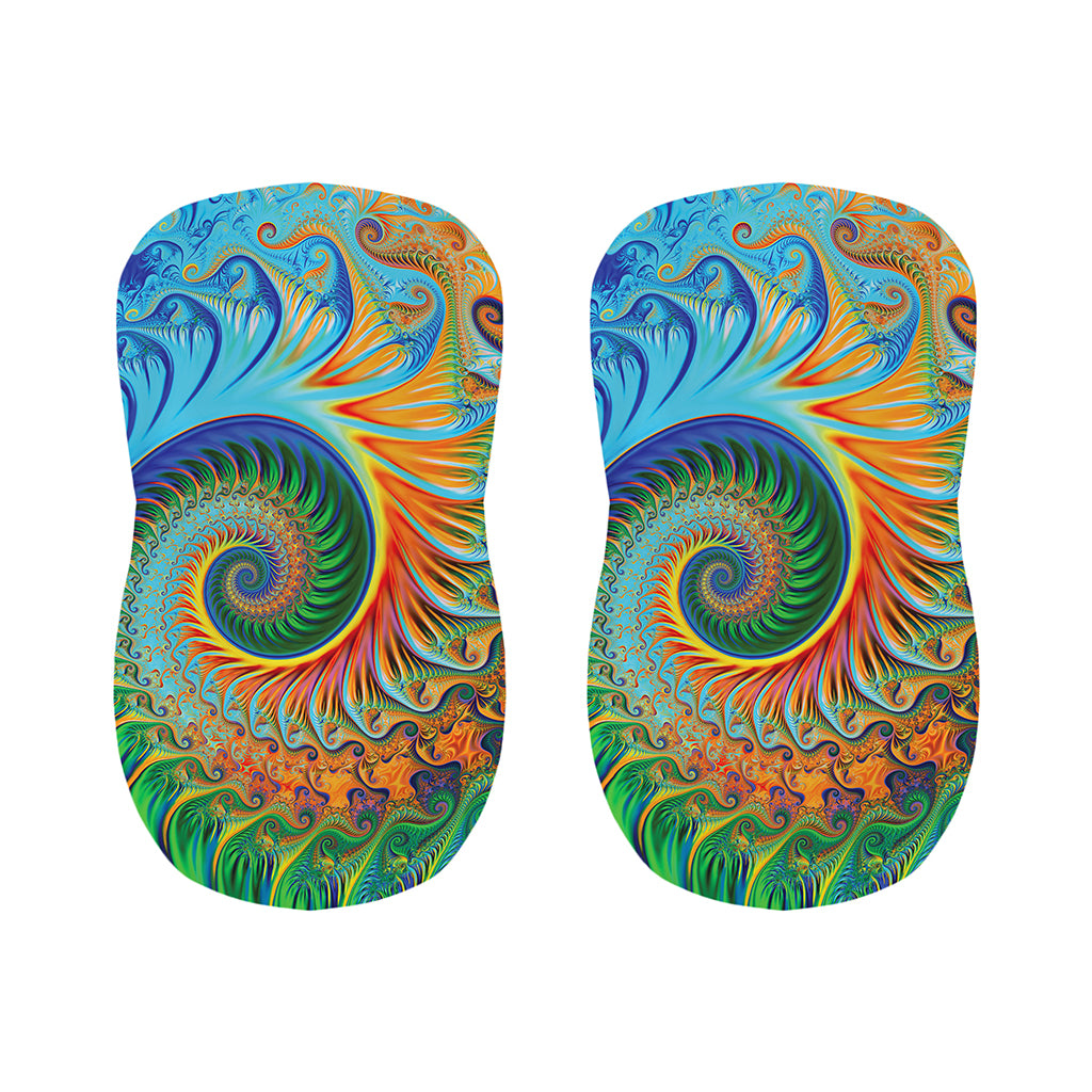Trippy Fractal Print Bar Stool Covers