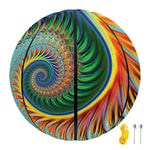 Trippy Fractal Print Basketball