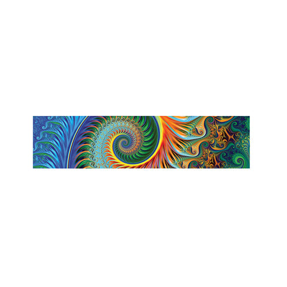 Trippy Fractal Print Bed Runner