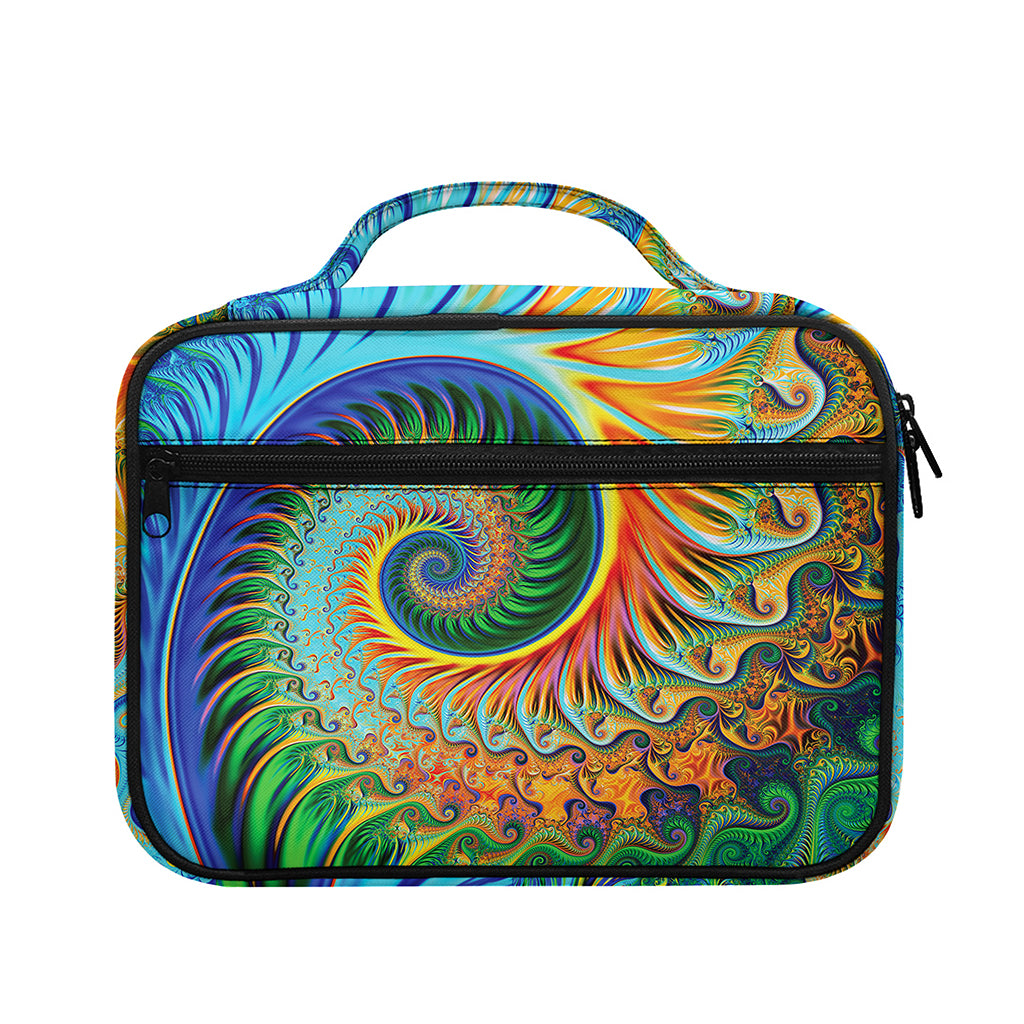 Trippy Fractal Print Briefcase Bible Bag