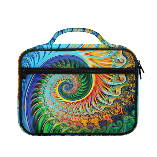 Trippy Fractal Print Briefcase Bible Bag
