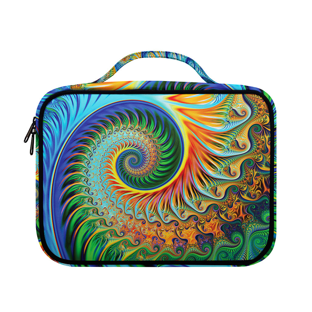 Trippy Fractal Print Briefcase Bible Bag