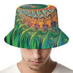 Trippy Fractal Print Bucket Hat