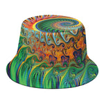 Trippy Fractal Print Bucket Hat