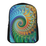 Trippy Fractal Print Casual Backpack