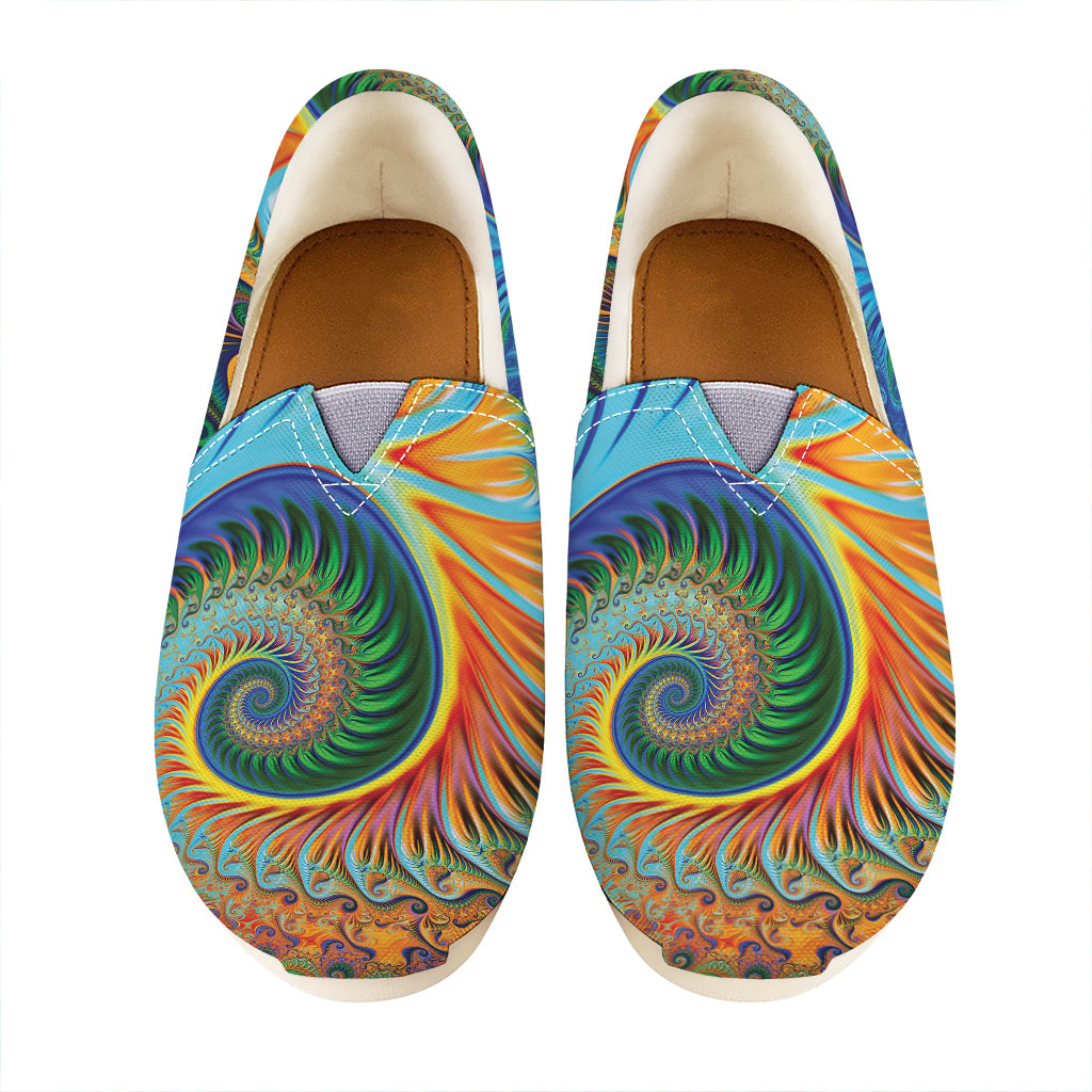 Trippy Fractal Print Casual Shoes
