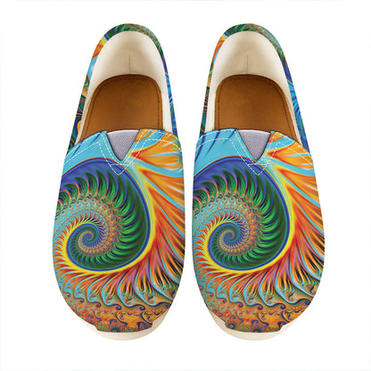Trippy Fractal Print Casual Shoes