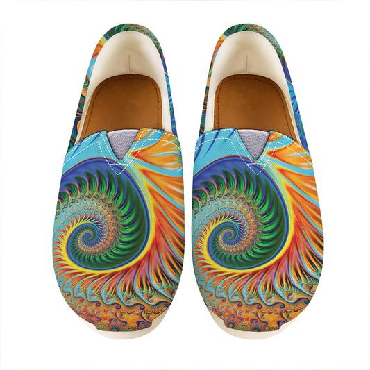 Trippy Fractal Print Casual Shoes