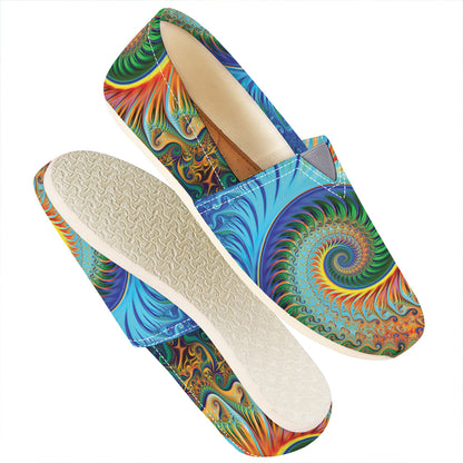 Trippy Fractal Print Casual Shoes