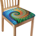 Trippy Fractal Print Chair Cushion Cover