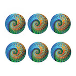 Trippy Fractal Print Coaster Set