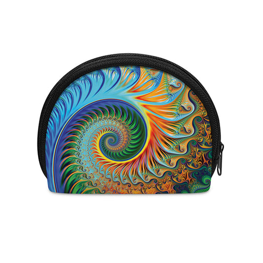 Trippy Fractal Print Coin Purse