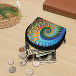 Trippy Fractal Print Coin Purse