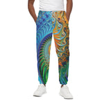 Trippy Fractal Print Cotton Pants