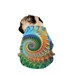 Trippy Fractal Print Dog Zip Up Jacket
