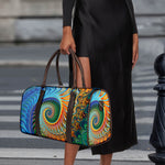Trippy Fractal Print Duffle Bag