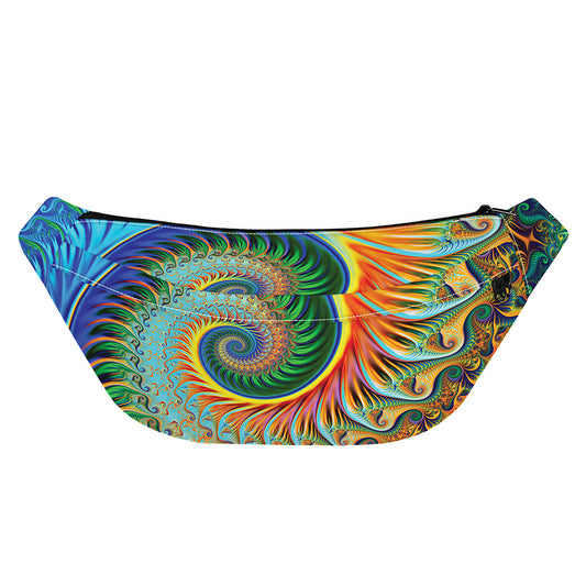 Trippy Fractal Print Fanny Pack