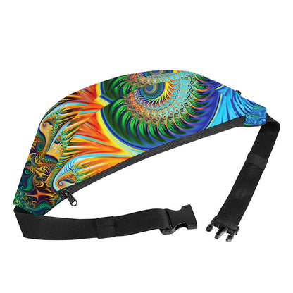 Trippy Fractal Print Fanny Pack