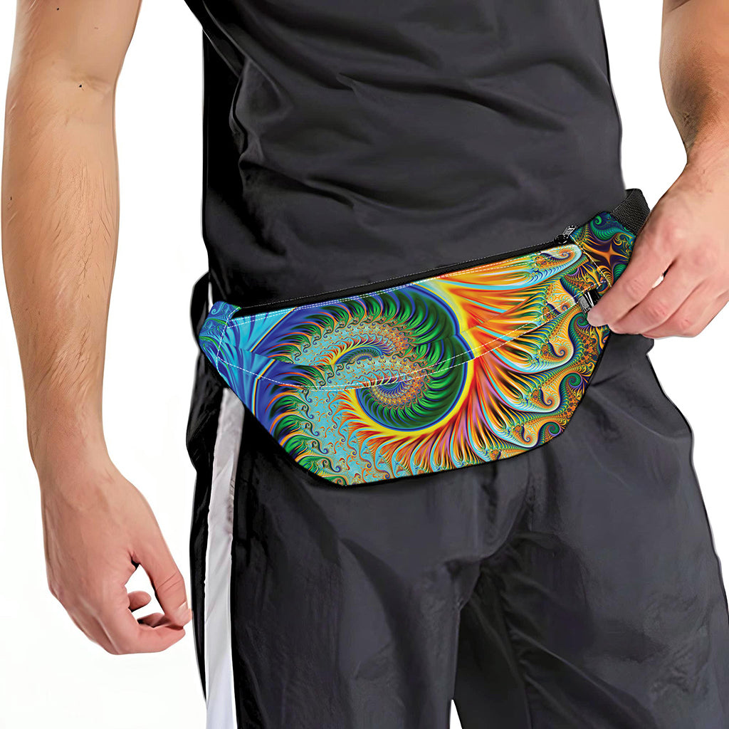 Trippy Fractal Print Fanny Pack