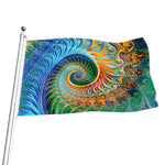 Trippy Fractal Print Flag