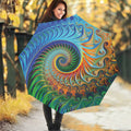 Trippy Fractal Print Foldable Umbrella