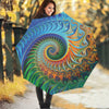 Trippy Fractal Print Foldable Umbrella