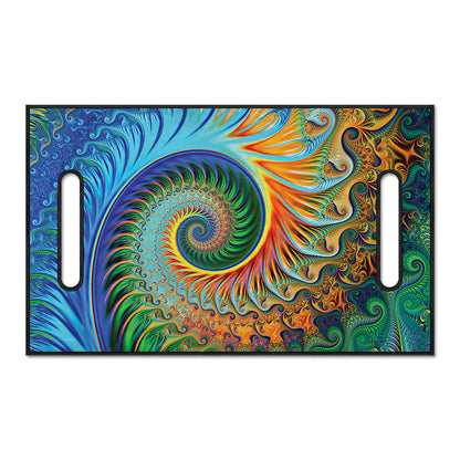 Trippy Fractal Print Golf Cart Seat Cover