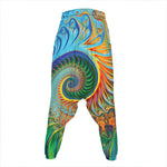 Trippy Fractal Print Hammer Pants