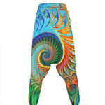 Trippy Fractal Print Hammer Pants