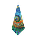 Trippy Fractal Print Hand Towel