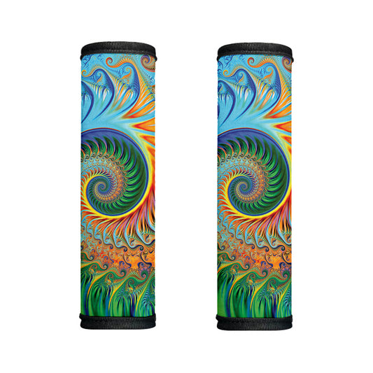 Trippy Fractal Print Handle Covers