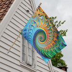 Trippy Fractal Print House Flag