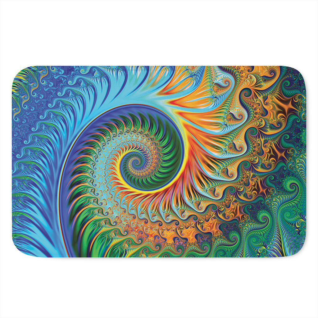 Trippy Fractal Print Indoor Door Mat