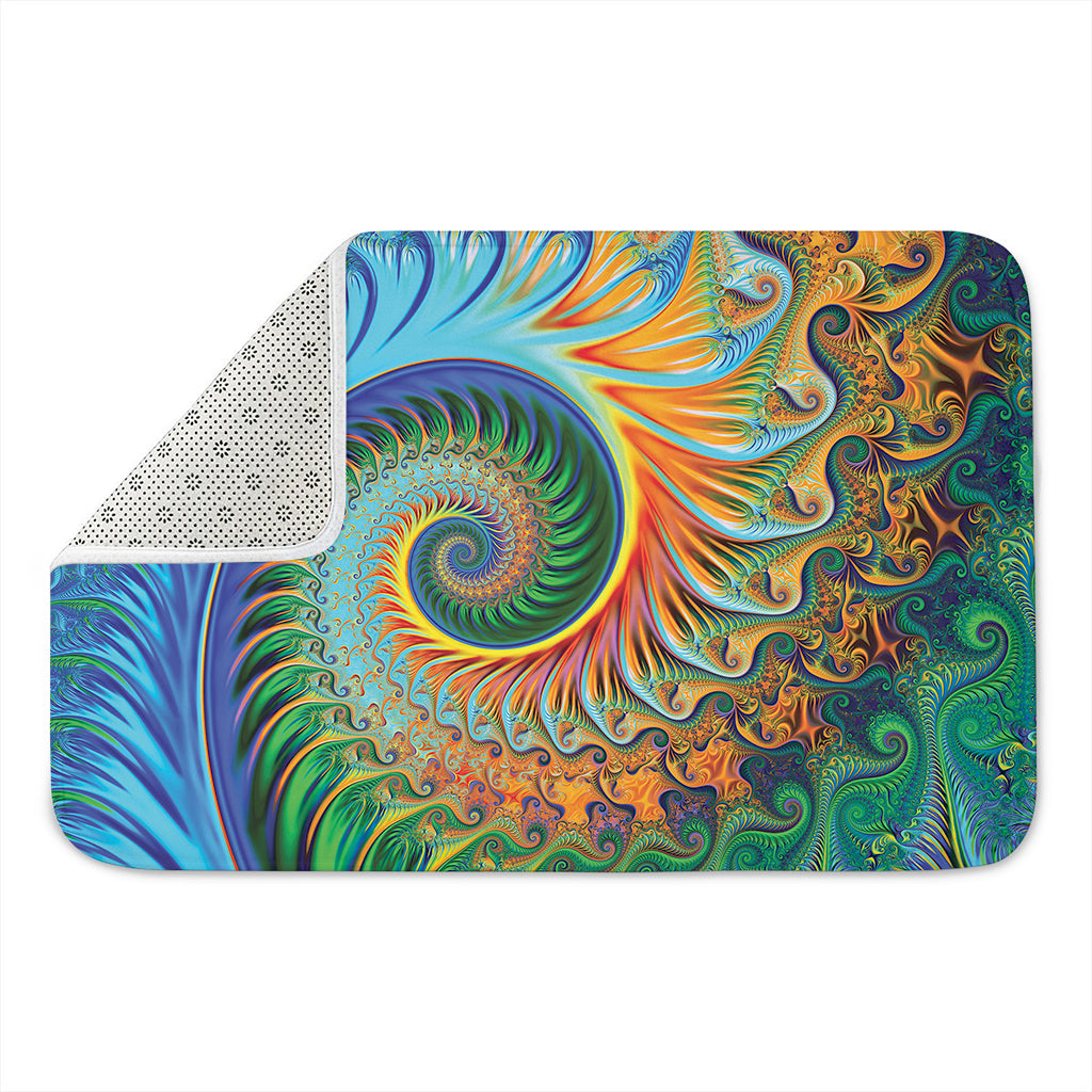 Trippy Fractal Print Indoor Door Mat
