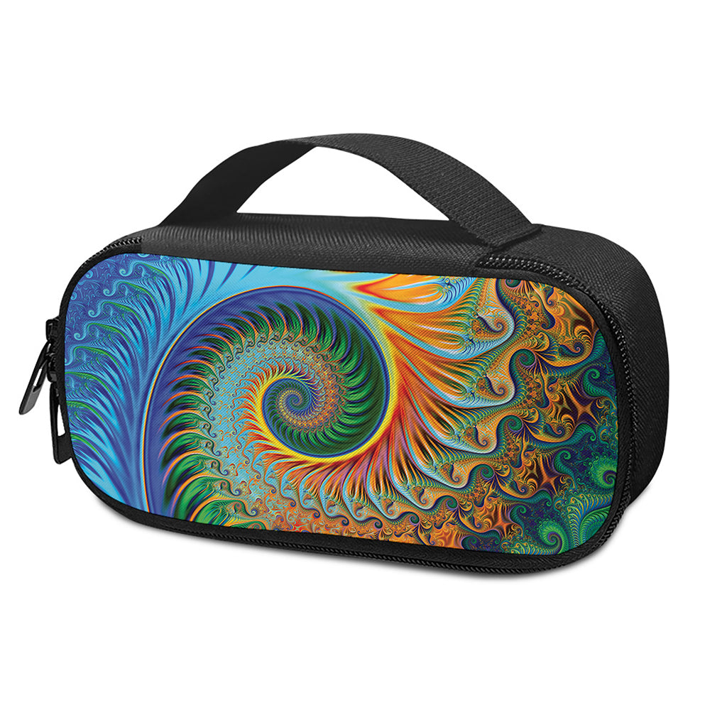 Trippy Fractal Print Insulin Cooler Travel Case