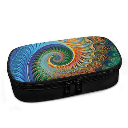 Trippy Fractal Print Insulin Cooler Travel Case