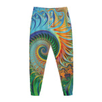 Trippy Fractal Print Jogger Pants